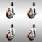 Service Caster 4 Inch 316SS Maroon Poly Swivel 1-1/4 Inch Expanding Stem Caster Set Brake SCC SCC-SS316EX20S414-PPUB-MRN-TLB-114-4 - alternate 2